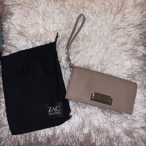 Zac Posen Eartha Iconic Wristlet Beige Wallet
